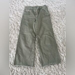 Green Wide-Leg Jeans